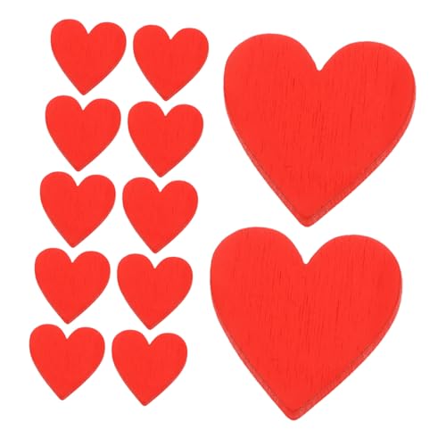 VANZACK 100Stücke Rotes Holzherz Konfetti DIY Dekoration Für Valentinstag Romantische Holzornamente Für Tischdekoration Für Hochzeiten Und Festlichkeiten von VANZACK