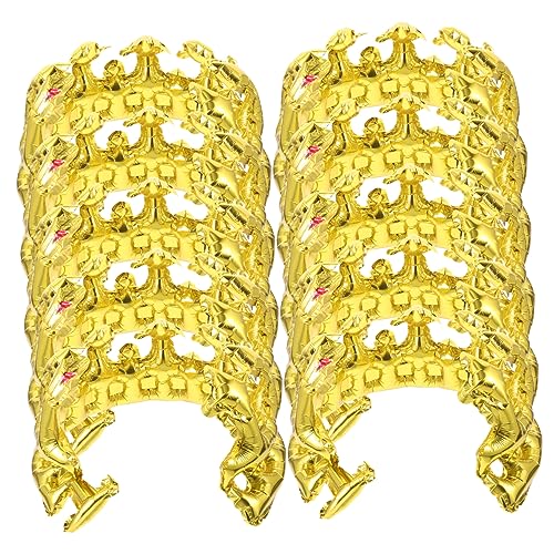 VANZACK 10Stücke Aufblasbare Kronenballons Goldene Luftballons Für Geburtstagsfeiern Party Haarschmuck Accessoires Dekorative Party Deko Für Erwachsene VANZACK 10Stücke Aufblasbare Kronenballons Goldene Luftballons Für Geburtstagsfeiern Party Haarschmuck Accessoires Dekorative Party Deko Für Erwachsene von VANZACK