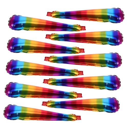 VANZACK 10Stücke Aufblasbare Regenbogen Jubelstäbe Ballon Jubelstangen Für Sportspiele Geburtstagspartys Hochzeiten Konzerte Und Karneval Vielseitige Aufmunterungsspielzeuge VANZACK 10Stücke Aufblasbare Regenbogen Jubelstäbe Ballon Jubelstangen Für Sportspiele Geburtstagspartys Hochzeiten Konzerte Und Karneval Vielseitige Aufmunterungsspielzeuge von VANZACK