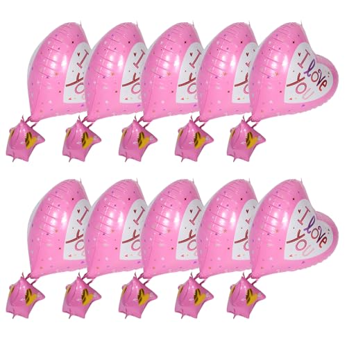 VANZACK 10Stücke Heißluftballons Rosa für Valentinstag und Kindergeburtstag Folienballons für Babyparty Jahrestag und Feierliche Dekoration VANZACK 10Stücke Heißluftballons Rosa für Valentinstag und Kindergeburtstag Folienballons für Babyparty Jahrestag und Feierliche Dekoration von VANZACK