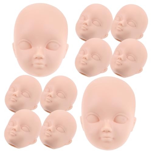 VANZACK 10Stücke Kunststoff Puppenköpfe Für Make Up Übungen Puppenteile Gestalten Von Stoffpuppen Zubehör Für DIY Puppenhandwerk Und Kreative Projekte von VANZACK