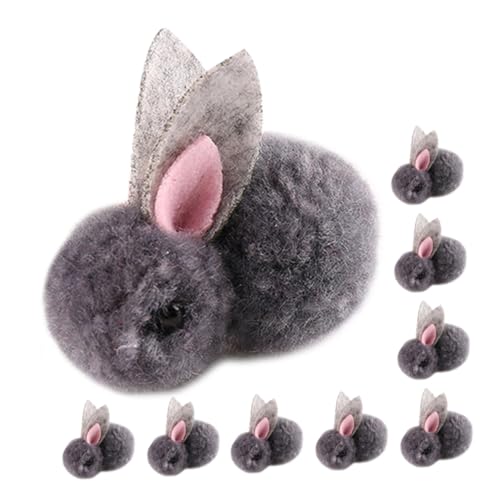 VANZACK 10Stücke Mini Plüschkaninchen Puppen Süßes DIY Bastelzubehör für Kreative Projekte zum Verzieren von Kleidung und für Bastel Fans von VANZACK