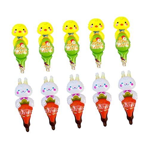 VANZACK 10Stücke Ostern Aufblasbare Stäbe Lustige Luftballons Mit Hasen Und Küken Motiven Für Kinderpartys Deko Für Ostern Geburtstagsfeiern Und Festlichkeiten VANZACK 10Stücke Ostern Aufblasbare Stäbe Lustige Luftballons Mit Hasen Und Küken Motiven Für Kinderpartys Deko Für Ostern Geburtstagsfeiern Und Festlichkeiten von VANZACK