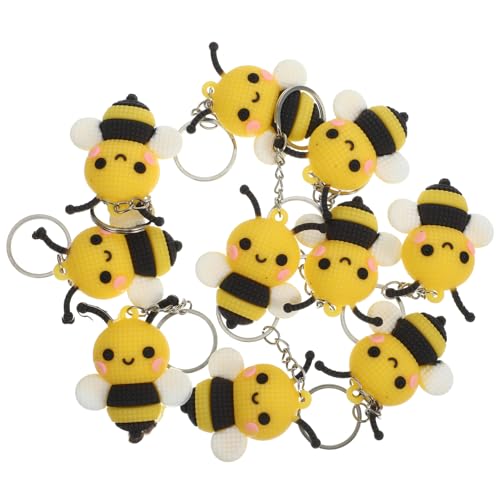 VANZACK 10Stücke Schlüsselanhänger Mit Cartoon Biene Süße Bienen Schlüsselanhänger Für Partys Und Deko Als Mitgebsel Oder Dekoration Für Verschiedene Anlässe von VANZACK