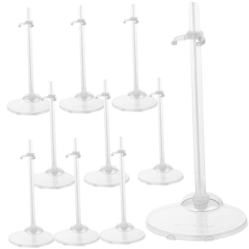 VANZACK 10Stücke Transparente Puppenständer Aus Kunststoff Puppenhalter Für Mädchenpuppen Stabiler Standfuß Für Präsentation Von Puppen Dem VANZACK 10Stücke Transparente Puppenständer Aus Kunststoff Puppenhalter Für Mädchenpuppen Stabiler Standfuß Für Präsentation Von Puppen Dem von VANZACK