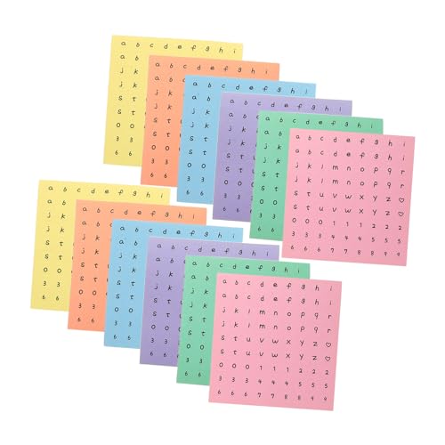 VANZACK 12 Blatt Bögen Selbstklebende Alphabet und Zahlenaufkleber für DIY Scrapbooking Trendige Bunte Buchstaben Sticker Kreative Dekoration für Journale und Karten VANZACK 12 Blatt Bögen Selbstklebende Alphabet und Zahlenaufkleber für DIY Scrapbooking Trendige Bunte Buchstaben Sticker Kreative Dekoration für Journale und Karten von VANZACK