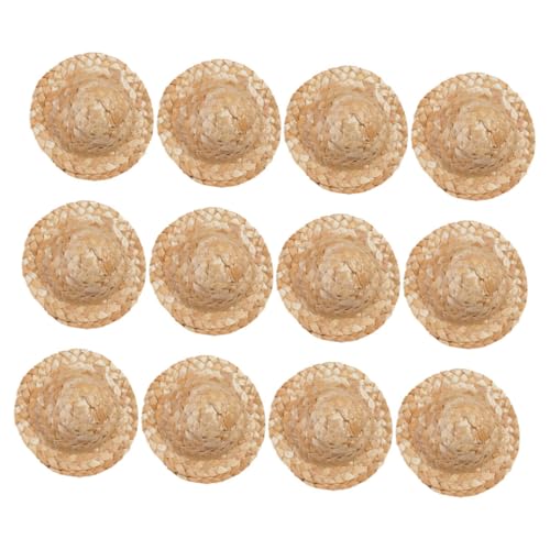 VANZACK 12 Stück Handgewebte Mini Strohhüte Kleine Puppenhüte aus Atmungsaktivem Material für DIY Bastelprojekte Puppenkostüme Partydekorationen und Puppenhaus Zubehör VANZACK 12 Stück Handgewebte Mini Strohhüte Kleine Puppenhüte aus Atmungsaktivem Material für DIY Bastelprojekte Puppenkostüme Partydekorationen und Puppenhaus Zubehör von VANZACK