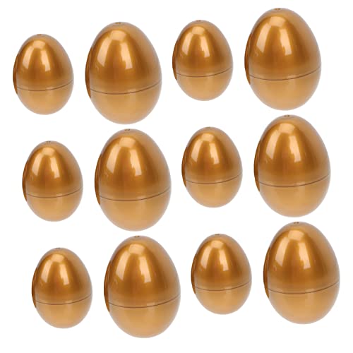 VANZACK 12 Stück Teiliges Goldene Ostereier aus Hochwertigem Hohl Befüllen Dekorative Ostern Eierboxen für Festliche Deko Geschenkverpackung Geeignet für Party Zuhause von VANZACK