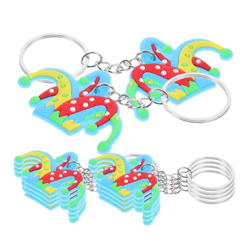 VANZACK 12stücke Clown Hut Keychain Charme Anhänger Schlüsselring Hängen Schlüsselanhänger Für Handtasche Rucksack Kleine Mengen Einzigartig von VANZACK