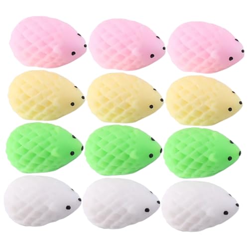 VANZACK 12 Stück Teiliges Quetschspielzeug Igelform aus Weichem Flexiblem Material Igel Squeeze Toys zur Stressreduktion für Erwachsene als Party mitgebsel und Antistressspielzeug von VANZACK