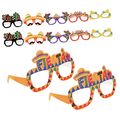 VANZACK 12Stücke Mexikanische Fiesta Brille Papierbrillen Für Party Dekoration Und Foto Requisiten Für Karneval Geburtstagsfeiern Und Feierlichkeiten von VANZACK