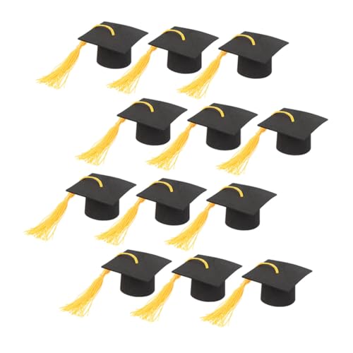 VANZACK 12stücke Graduation Cap Cake Toppers Dekoration Für Abschlussfeiern Cupcake Deko Mit Gelben Quasten Kuchendekoration Für Graduierungen Und Feiern VANZACK 12stücke Graduation Cap Cake Toppers Dekoration Für Abschlussfeiern Cupcake Deko Mit Gelben Quasten Kuchendekoration Für Graduierungen Und Feiern von VANZACK