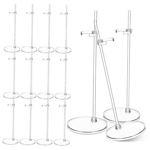 VANZACK 15 Stück Teiliges Puppenständer Transparente Ständer für Puppen Kunststoff Halter für Sammlungen Stabile Unterstützung für Verschiedene Puppentypen von VANZACK