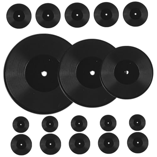 VANZACK 18Stücke Mini Schallplatten Realistisches Puppenhaus Zubehör Charmante Miniatur Vinyl Platten für Dekoration Simulierte für Sammler und Puppenhaus VANZACK 18Stücke Mini Schallplatten Realistisches Puppenhaus Zubehör Charmante Miniatur Vinyl Platten für Dekoration Simulierte für Sammler und Puppenhaus von VANZACK