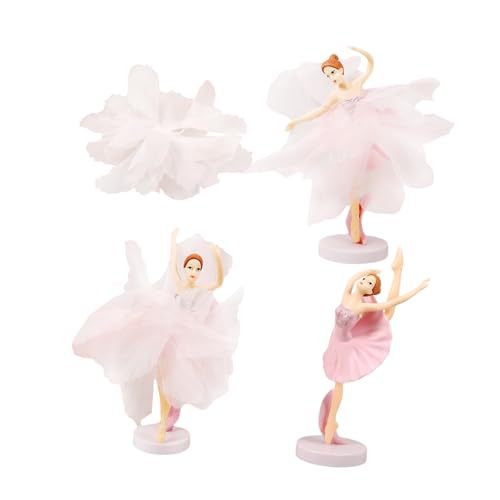 VANZACK 1Satz Elegante Ballerina Kuchendekorationen Wunderschöne Tortenverzierungen Figuren Und Zarten Blütenblättern von VANZACK