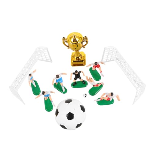 VANZACK 1Satz Fußballtrophäe Für Kuchen Dekoration Mit Goldener Trophäe Plastikfußball Und Schaumwolken Für Fußball Themenpartys Und Geburtstagsfeiern von VANZACK