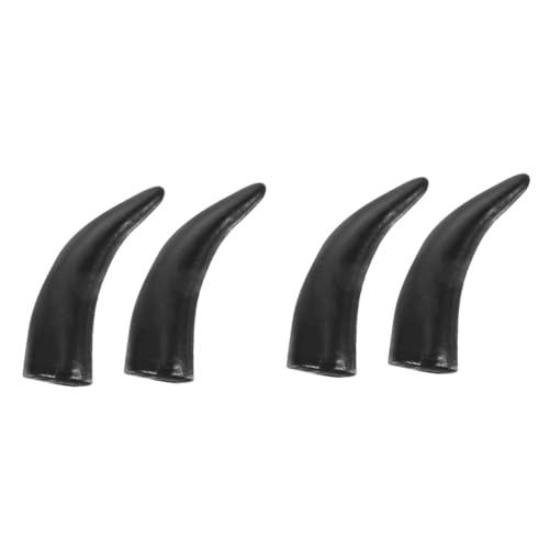 VANZACK 2 Paare Halloween Stirnband mit Schwarzen Ox Horns DIY Kopfschmuck für Kostüm Leichtes Horn Haarreif für Kostüm und Karnevalspartys Fasching Cosplay und Halloween Accessoire von VANZACK