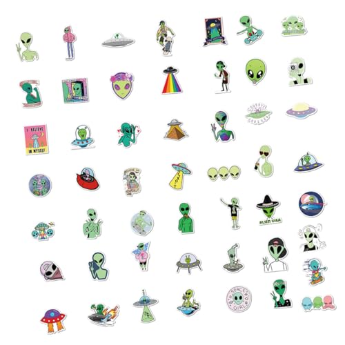 VANZACK 2 Sätze Aliens Aufkleber Selbstklebend Cartoon Sticker für Koffer Laptop Skateboard Motorradhelm Dekoration VANZACK 2 Sätze Aliens Aufkleber Selbstklebend Cartoon Sticker für Koffer Laptop Skateboard Motorradhelm Dekoration von VANZACK