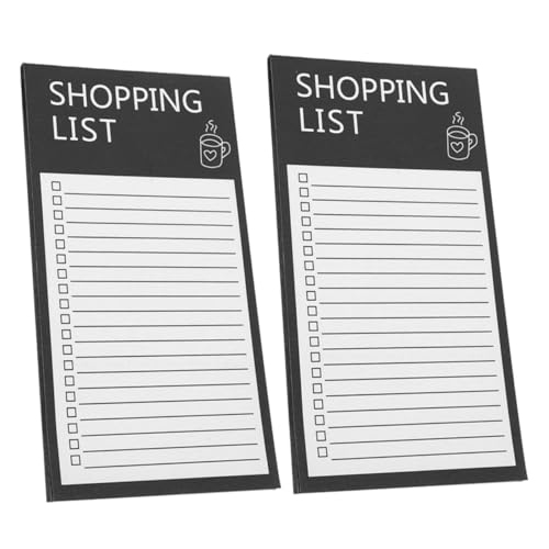 VANZACK 2 Stück Magnetisches Notizbuch Stilvolles Einkaufsliste Notepad für Kühlschrank Wiederverwendbar Magnetische Haftung Praktisch für Einkaufslisten und To Do Listen von VANZACK