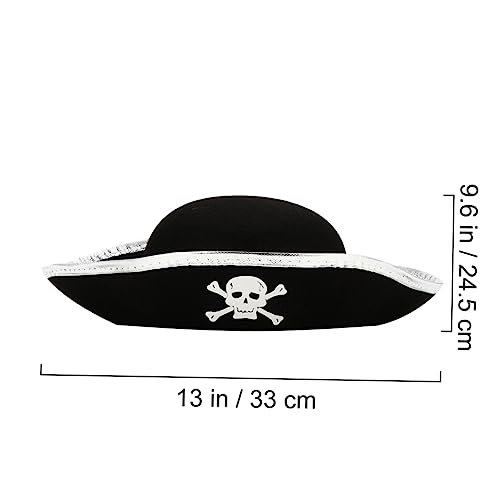 VANZACK 2 Stück Piratenhüte mit Muster Cosplay Kapitänsmützen für Erwachsene und Atmungsaktive Bambusfaser für Halloween Karneval und Piratenkostüm Party von VANZACK