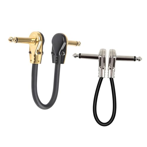VANZACK 2 Stück Teiliges Gitarren Patchkabel Flaches Effektpedal Kabel mit Metallsteckern Geräuschlose Verbindung für Bass und Gitarre Leichtes Flexibles Audioverbindungskabel für Bühne VANZACK 2 Stück Teiliges Gitarren Patchkabel Flaches Effektpedal Kabel mit Metallsteckern Geräuschlose Verbindung für Bass und Gitarre Leichtes Flexibles Audioverbindungskabel für Bühne von VANZACK