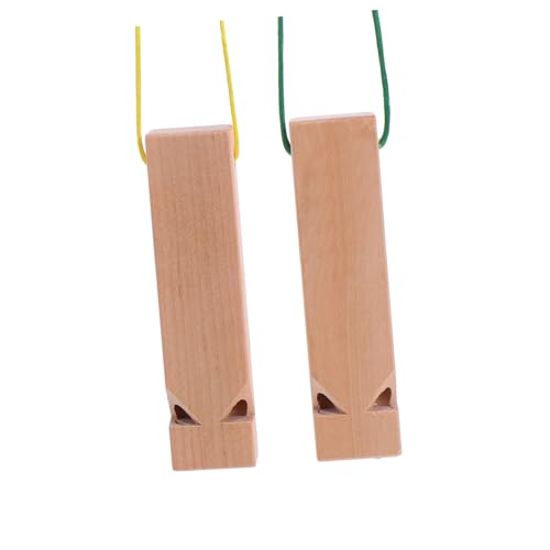 VANZACK 2 Stück Teiliges Holz Zugpfeifen Musikinstrument mit Echtem Lokomotivsound Kreatives Partygeräusch für Jungen Mädchen Zufällige Farbe Zufällige Farbe von VANZACK