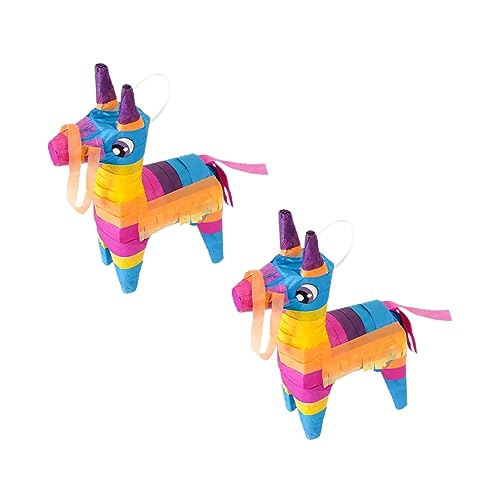 VANZACK 2 Stück Traditionelle Mexikanische Pinata Buntes Design für Kindergeburtstag Selbstbefüllbar als Partydeko Einzigartiges von VANZACK