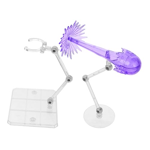 VANZACK 2 Stück Verstellbarer Puppenständer mit Stabilem Kunststoffhalter Flexible Winkel Einfache Montage Vielseitig für Actionfiguren Modelle und Sammlerpuppen Violette Displayhalterung von VANZACK