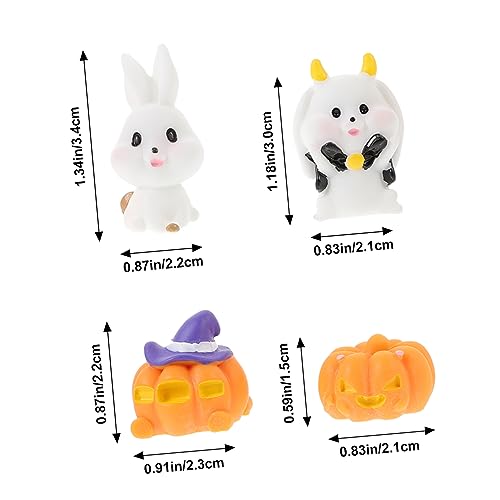 VANZACK 20 Stück Teiliges Halloween Miniatur Deko aus Harz mit Geistern Dämonenhasen und Kürbiswagen für DIY Mikro Landschaften Tisch und Garten Dekorationen Niedliche Halloween Ornaments VANZACK 20 Stück Teiliges Halloween Miniatur Deko aus Harz mit Geistern Dämonenhasen und Kürbiswagen für DIY Mikro Landschaften Tisch und Garten Dekorationen Niedliche Halloween Ornaments von VANZACK