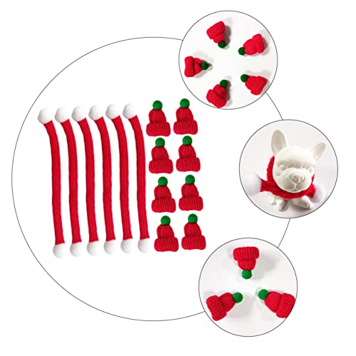 VANZACK 20 Stück Teiliges Mini Strickmützen und Rote Schals Handgestrickte Weihnachtsmützen DIY Festtagsdekorationen für Puppen Basteln und Weihnachtsfeiern VANZACK 20 Stück Teiliges Mini Strickmützen und Rote Schals Handgestrickte Weihnachtsmützen DIY Festtagsdekorationen für Puppen Basteln und Weihnachtsfeiern von VANZACK