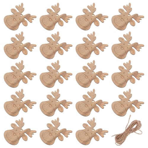 VANZACK 20-teiliges Diy-rentier-ausschnittset aus Holz, Rustikales Weihnachtsschmuck-set, Unbehandeltes Holz-bastelzubehör für Die Weihnachtsdekoration VANZACK 20-teiliges Diy-rentier-ausschnittset aus Holz, Rustikales Weihnachtsschmuck-set, Unbehandeltes Holz-bastelzubehör für Die Weihnachtsdekoration von VANZACK