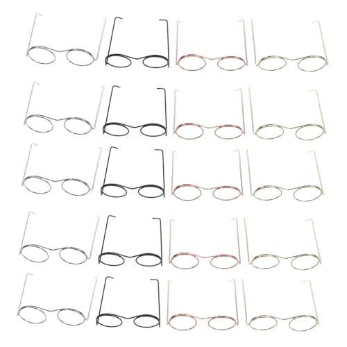 VANZACK 20Stücke Brillen für Puppen Leichtes Metall Stilvolle Brillen für Puppenhausdekoration Dekorative Brillendekore für DIY Projekte Kompatibel mit Meisten Puppen von VANZACK
