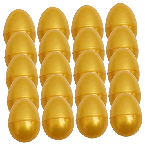 VANZACK 24 Stück Teiliges Plastik Goldene Ostereier zum Befüllen Kreative Geschenkverpackung Robuste Dekoration für Osterparty Kindergeburtstag DIY Basteln und Kleine Überraschungen von VANZACK