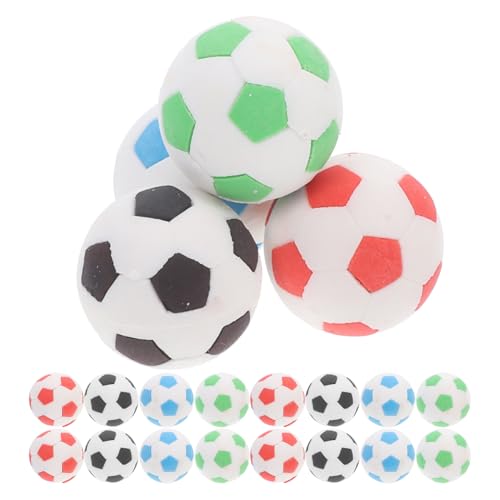 VANZACK 24Stücke Kleine Fußball Radiergummis Kreative Radiergummis Im Fußball Design Für Fans Perfektes Schreibwaren Für Schule Und Büro von VANZACK