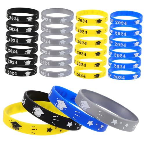 VANZACK 24Stücke Silikonarmbänder zur Abschlussfeier Klasse von Dekorative Armbänder für Abschlusssaison und Zeremonien Perfektes für Graduierte von VANZACK