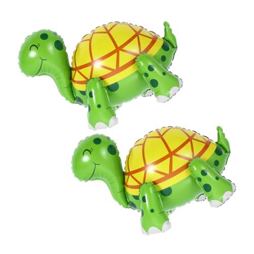 VANZACK 2Stücke Aufblasbare Schildkröten Ballons Niedliche Tier Dekoration Für Geburtstagsfeiern Folienballons Für Kinderpartys Stehballons Für Festliche Anlässe von VANZACK