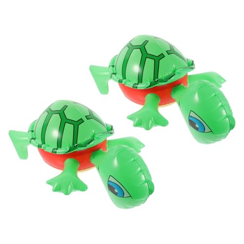 VANZACK 2Stücke Aufblasbare Schildkrötenballons aus PVC Tier Themenparty Deko für Pool Langlebig und Leicht Transportierbar Mottopartys und Kreative Feiern von VANZACK