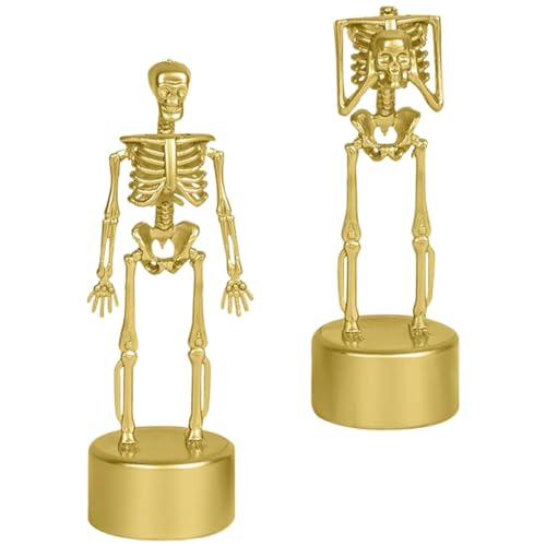 VANZACK 2stücke Halloween Skelett Figuren Plastische Schädel Dekoration Für Partys Und Zuhause Kreative Ornamente Für Gruselige Anlässe Und Spukhaus-dekoration von VANZACK
