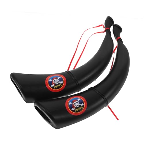 VANZACK 2Stücke Piratenhorn für Cosplay Party Requisiten für Halloween und Piraten Themenpartys Leicht für Auftritte und Feiern von VANZACK
