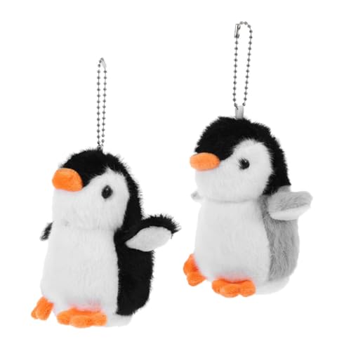 VANZACK 2Stücke Plüsch Pinguin Schlüsselanhänger Niedliche Tier Pinguin Plüsch Anhänger Für Taschen Schlüssel Partygeschenk Für Schwarz von VANZACK