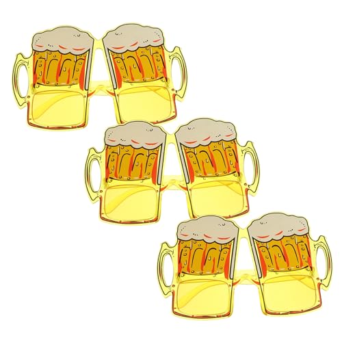 VANZACK 3 Lustige Bierkrug Brillen Teiliges Partybrillen für Oktoberfest und Bierparty Ergonomisch Leicht Stilvoll Kreative Foto Requisiten für Erwachsene von VANZACK