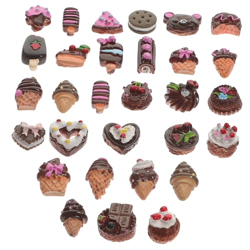 VANZACK 30 Stück Teiliges Künstliches Dessert Deko aus Robustem Lebensechte Miniatur Dessertmodelle für DIY Kunsthandwerk Fotorequisiten und Stilvolle Wohnraumdekoration von VANZACK