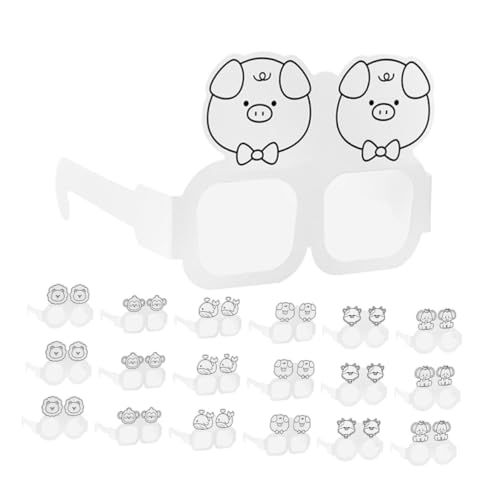 VANZACK 30Stücke DIY Papierbrillen Für Handbemalte Brille Für Partys Dekoration Und Kreative Bastelideen Leere Papierbrillen Mit Lustigen Motiven Wal Elefant VANZACK 30Stücke DIY Papierbrillen Für Handbemalte Brille Für Partys Dekoration Und Kreative Bastelideen Leere Papierbrillen Mit Lustigen Motiven Wal Elefant von VANZACK