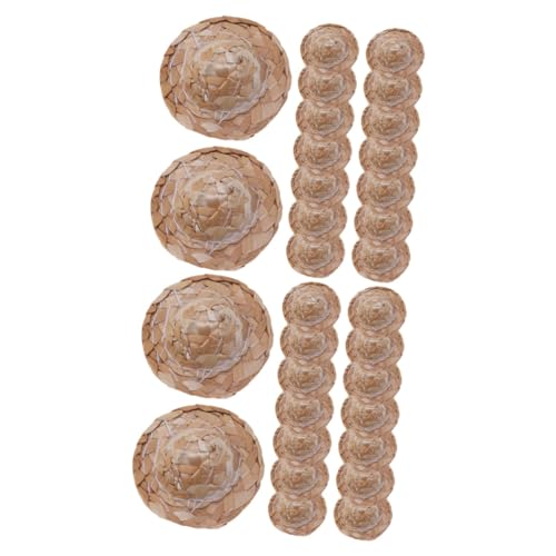 VANZACK 32 Stck. Teiliges Kleine Handgewebte Strohhut Deko Puppenhüte Leicht und Geruchlos als Foto Requisite DIY Party Zubehör Vielseitig für Puppen und Haustiere VANZACK 32 Stck. Teiliges Kleine Handgewebte Strohhut Deko Puppenhüte Leicht und Geruchlos als Foto Requisite DIY Party Zubehör Vielseitig für Puppen und Haustiere von VANZACK