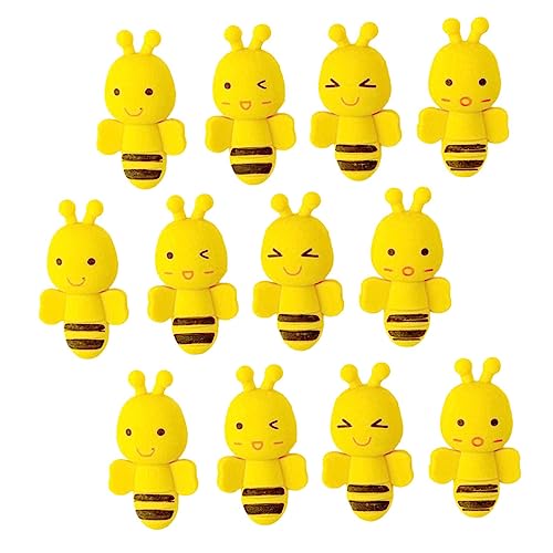 VANZACK 36Stücke Kreative Bienengummis Lustige Cartoon Bienen Radiergummis Für Malwerkzeuge Für Kindergarten Zufällige Designs von VANZACK