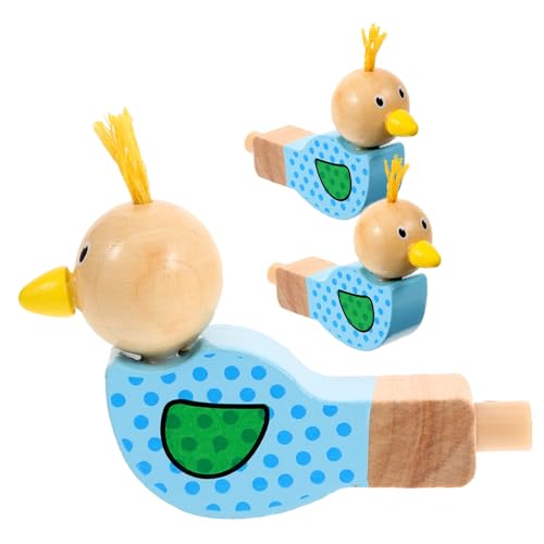 VANZACK 3Stücke Holz Vogelpfeifen Kreatives Für Musikinstrumente Für Kleinkinder Zugpfeifen Für Spaß Fördert Die Kreativität Und Musikalität von VANZACK