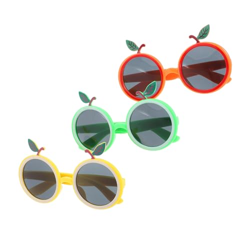 VANZACK 3Stücke Lustige Sonnenbrille Orange Stil für Partys Einzigartige Komische Brille für Sommerfeiern Hawaii Events und Geburtstagsfeiern Leichte Konstruktion Hoher Spaßfaktor von VANZACK