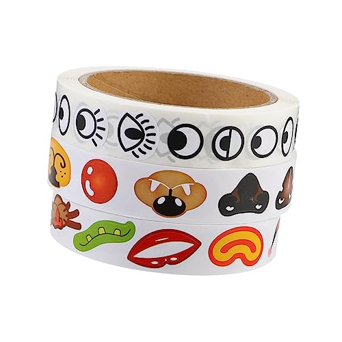 VANZACK 3rollen Teiliges Cartoon Aufkleber Für Junge Mädchen Augen Nase Und Mund DIY Bastelmaterial Mit Selbstklebender Rückseite Kreative Sticker Für Kunst Und Handwerk VANZACK 3rollen Teiliges Cartoon Aufkleber Für Junge Mädchen Augen Nase Und Mund DIY Bastelmaterial Mit Selbstklebender Rückseite Kreative Sticker Für Kunst Und Handwerk von VANZACK