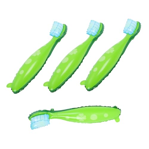 VANZACK 4 Stück Riesen Zahnbürsten Luftballons Grüne Party Dekoration für Geburtstagsfeiern und Gesundheitsbewusstsein Unterhaltsame Bildungsrequisiten von VANZACK