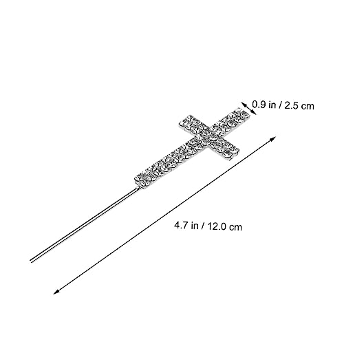 VANZACK 4 Stück Teiliges Cake Topper Kreuzform mit Kristall Strass Elegante Torten Deko Spitzen für Geburtstag Kommunion Profi Torten Zubehör von VANZACK